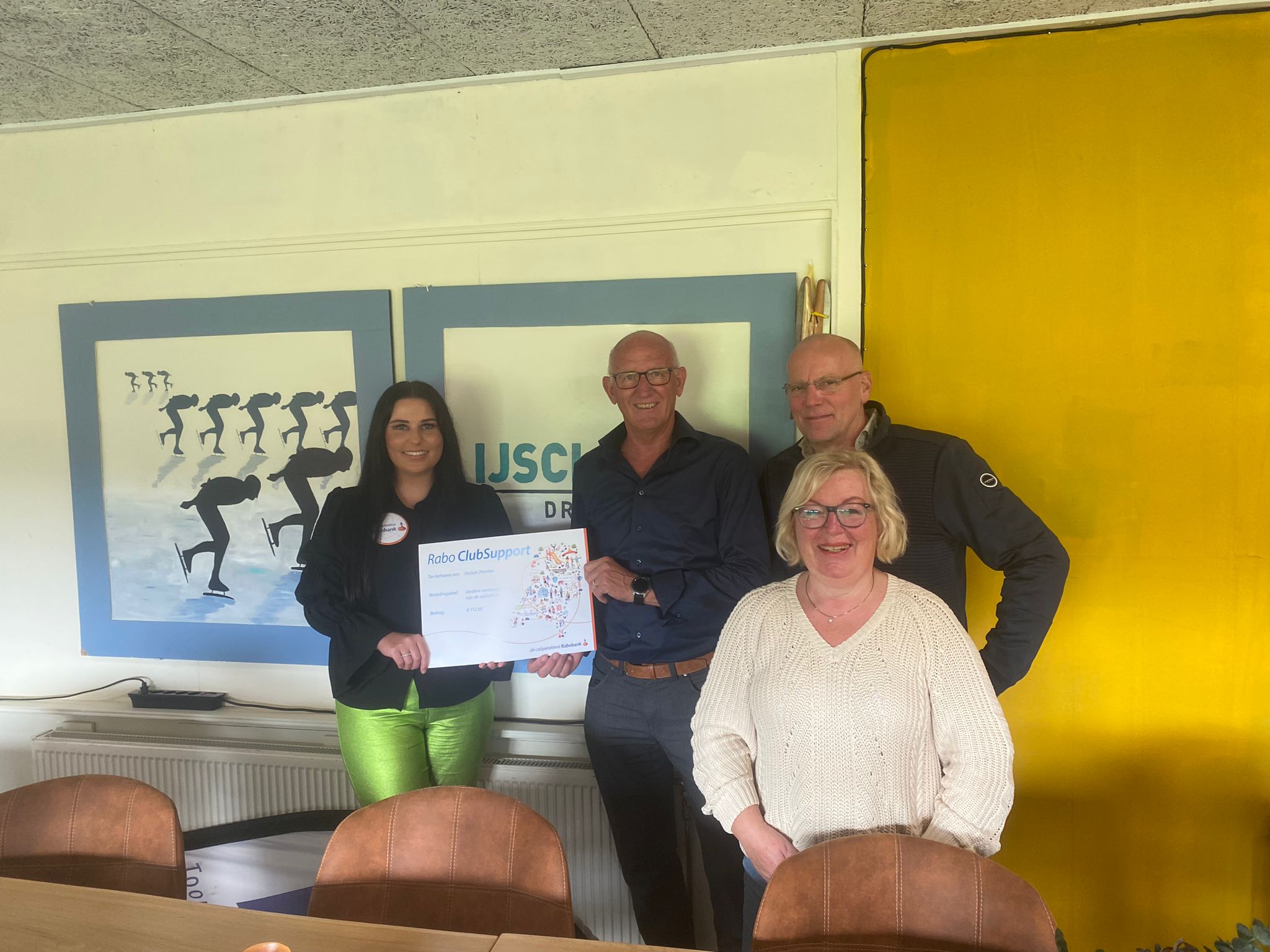 Cheque Rabo ClubSupport ontvangen